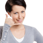 Making a phone call gesture